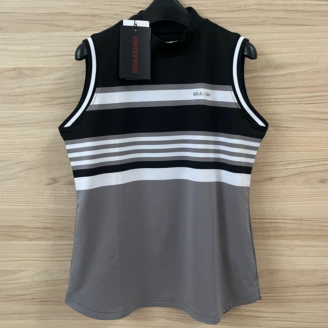 新品★20,900円 黒M BRIEFING ゴルフノースリーブハイネックシャツ