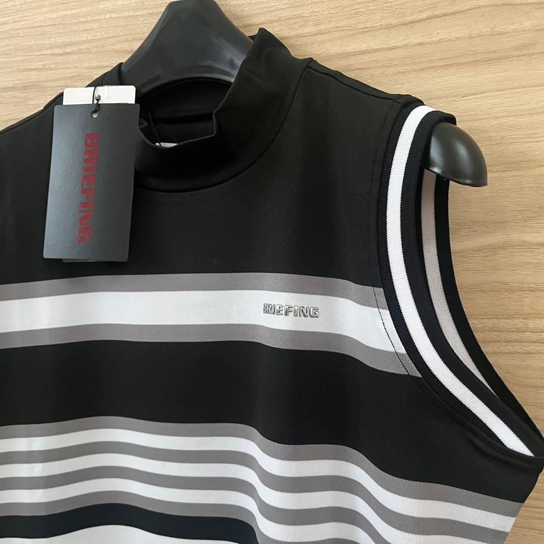 新品★20,900円 黒M BRIEFING ゴルフノースリーブハイネックシャツ