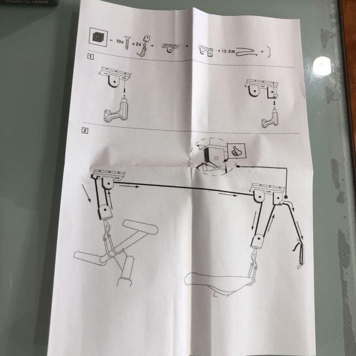 自転車用吊り下げラック（室内•ガレージ）
