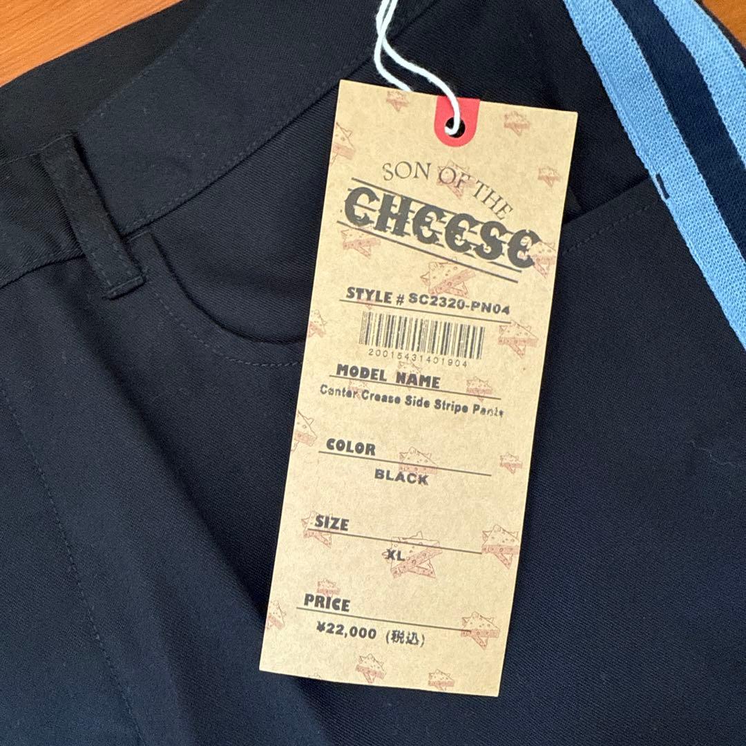 SON OF THE CHEESE サイドストライプパンツ XL ブラック