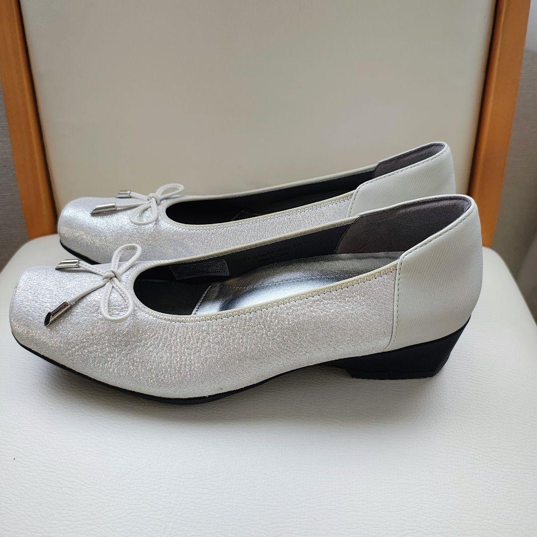 新品 fitfit フィットフィット 撥水 ストレッチレザー 本革 パンプス