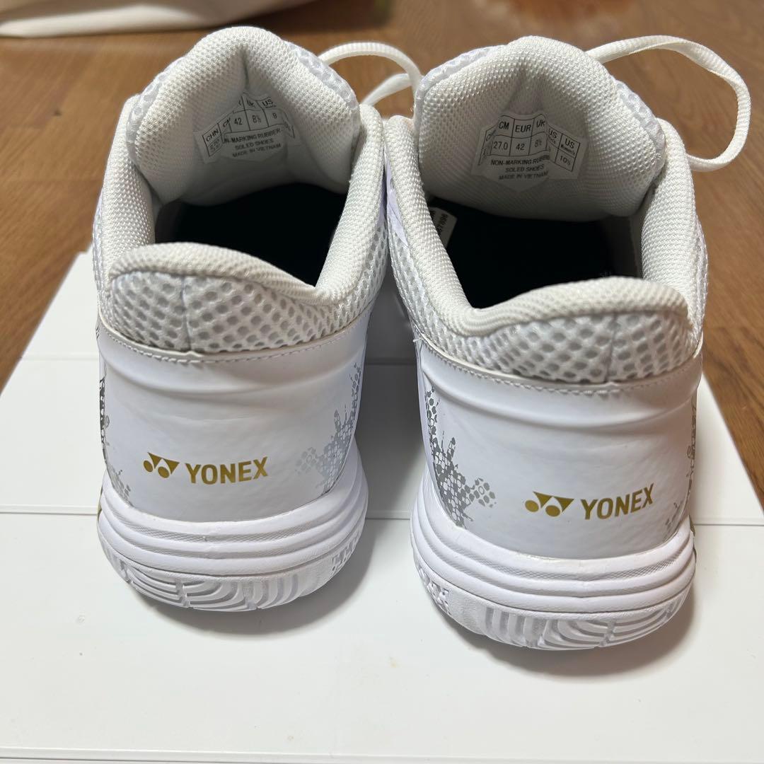 YONEX バドミントンシューズ　エクリプションZメン ホワイト/ゴールド