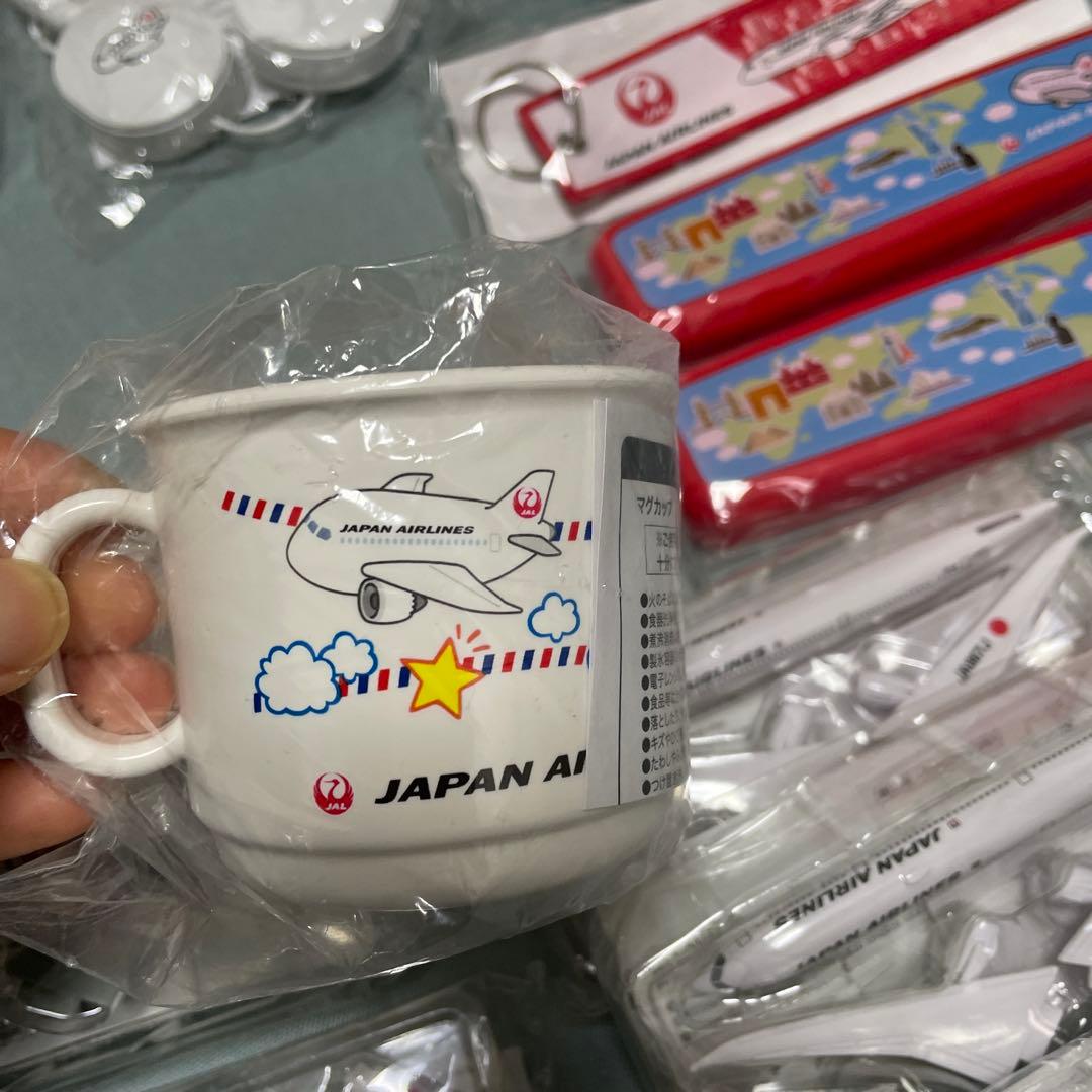 JAL 非売品　ヘッドフォン サングラス 飛行機　コップ　キーホルダー　カラトリ