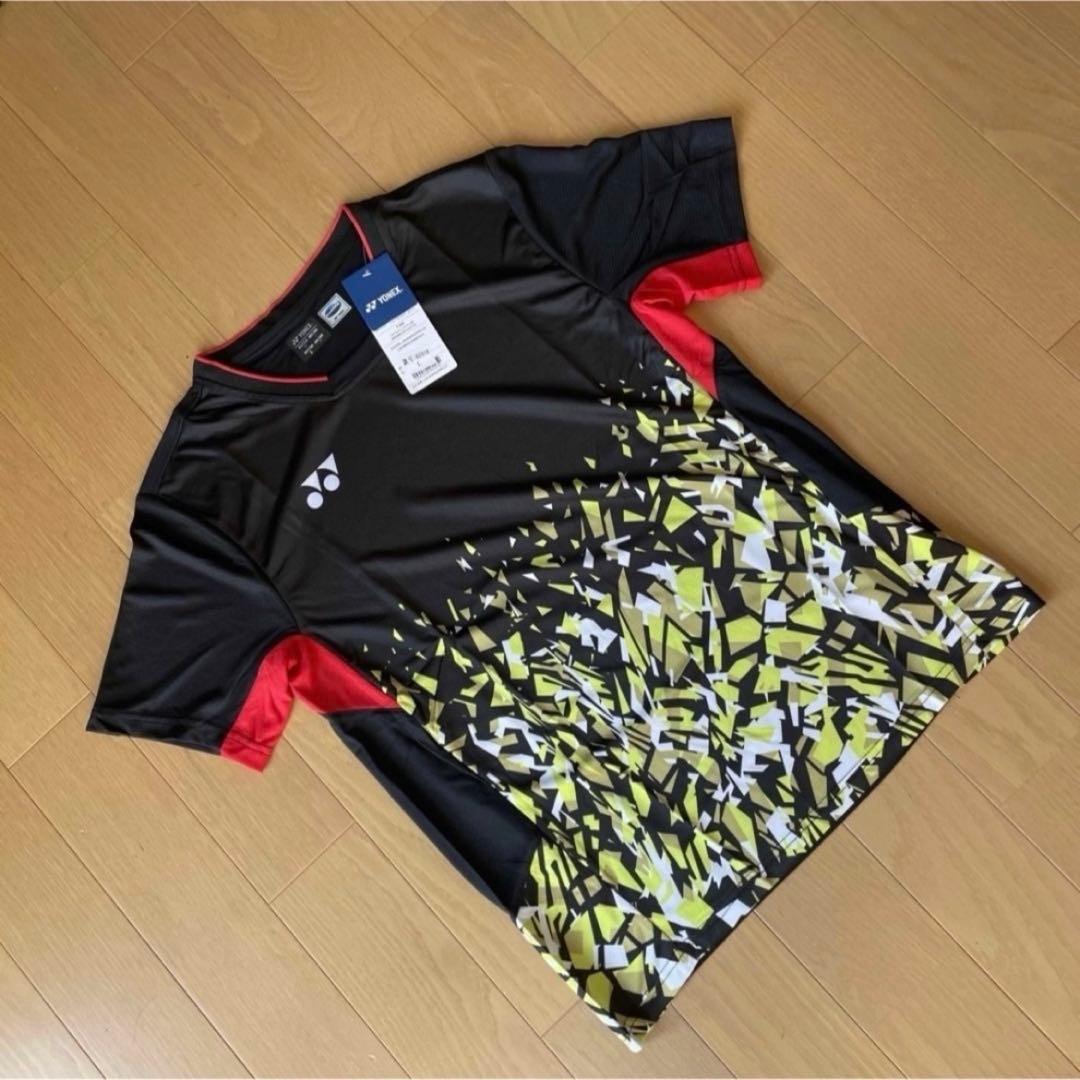 ヨネックス　YONEX バドミントン日本代表モデルゲームシャツ　新品　Lブラック