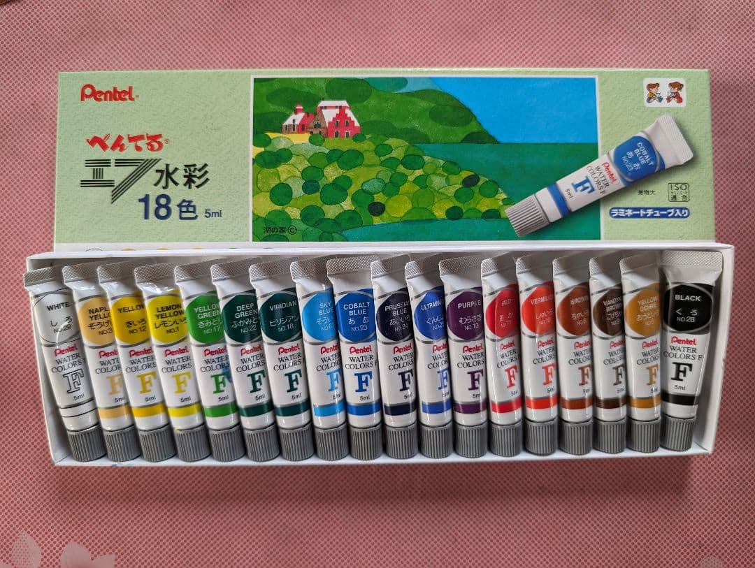 画材道具　木製道具箱　パレット　絵具　ペインティングナイフ