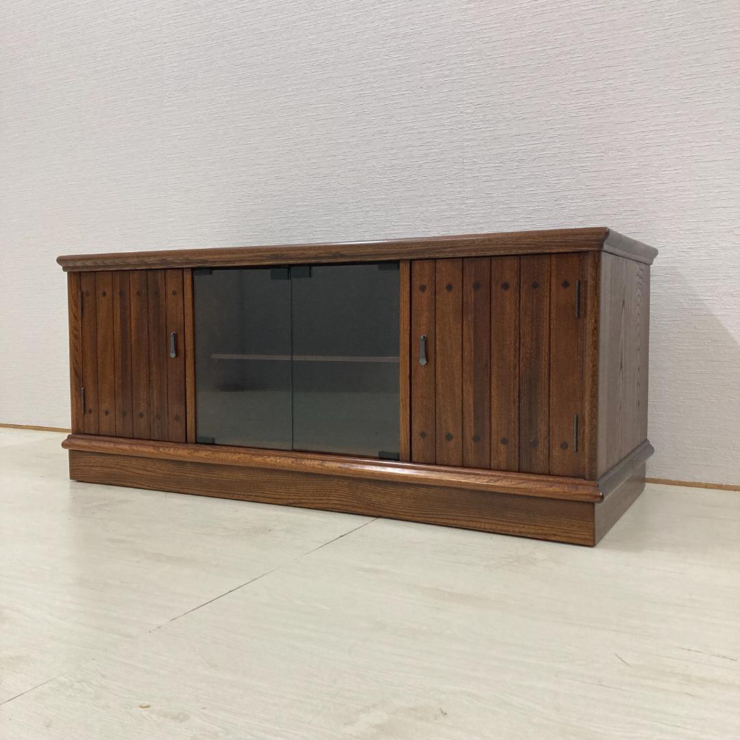 天然木　テレビボード　テレビ台　ローボード　収納