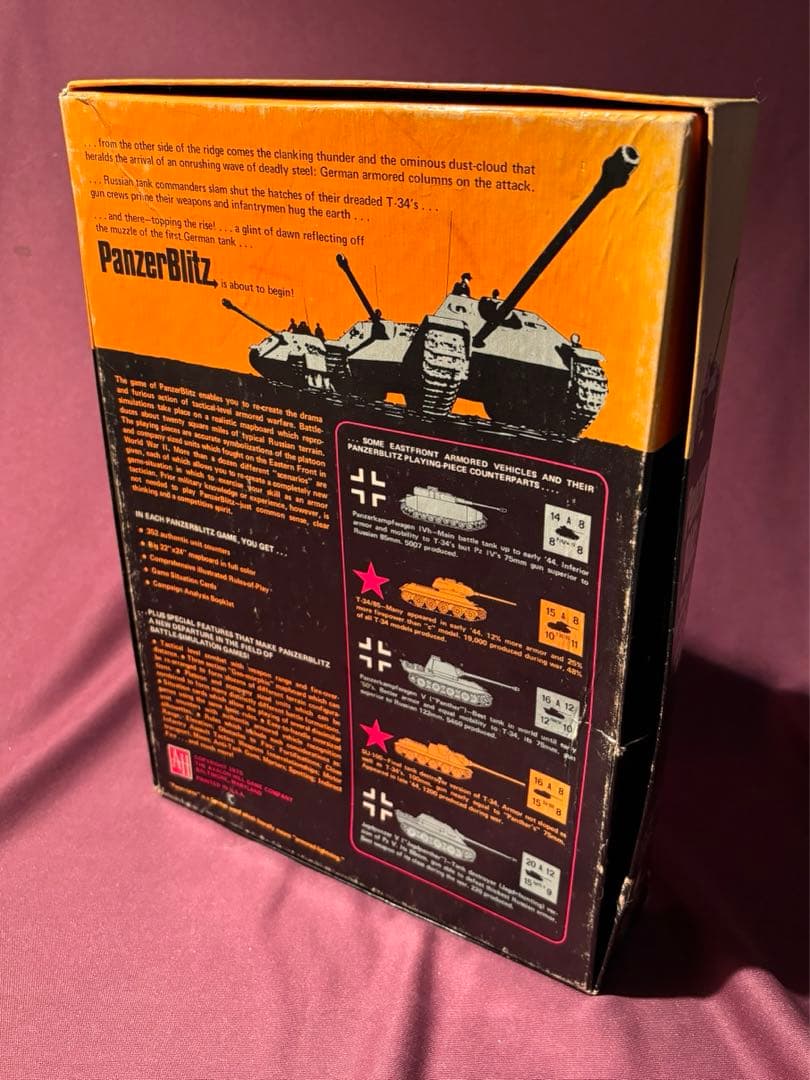 アバロンヒル　Panzer Blitzパンツァーブリッツ　ウォーゲーム