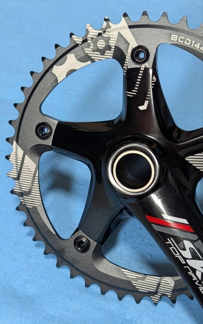 SKEACE ピスト用クランクセット 165mm 48T BB付属 ブラック