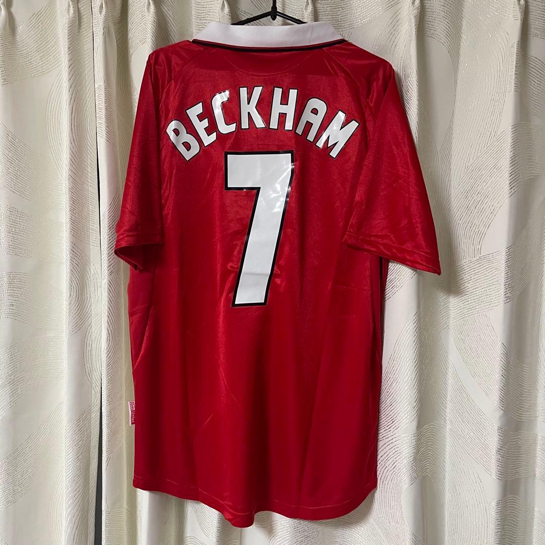 マンチェスターユナイテッド1999CL決勝ベッカムサッカーユニフォーム襟付き