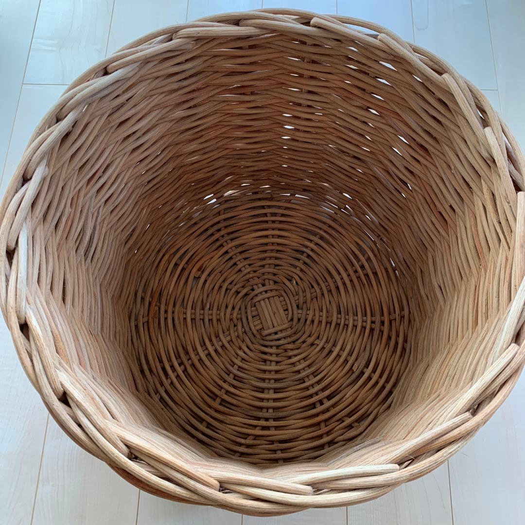 無印良品　プランターカバー　ラタン　バスケット　大きめ　廃盤品