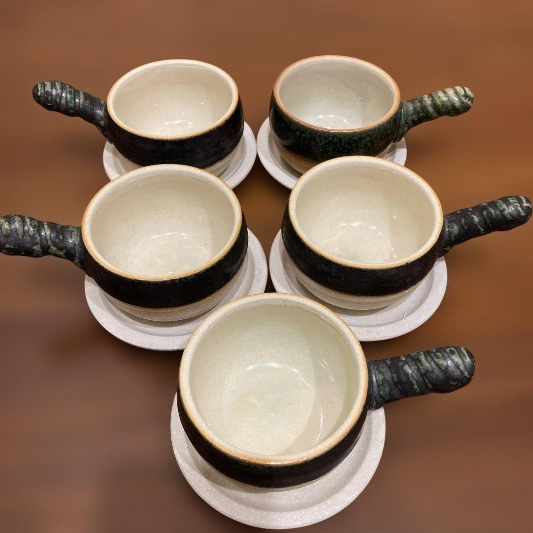 蓋付き茶碗 5個セット　魚　煮物