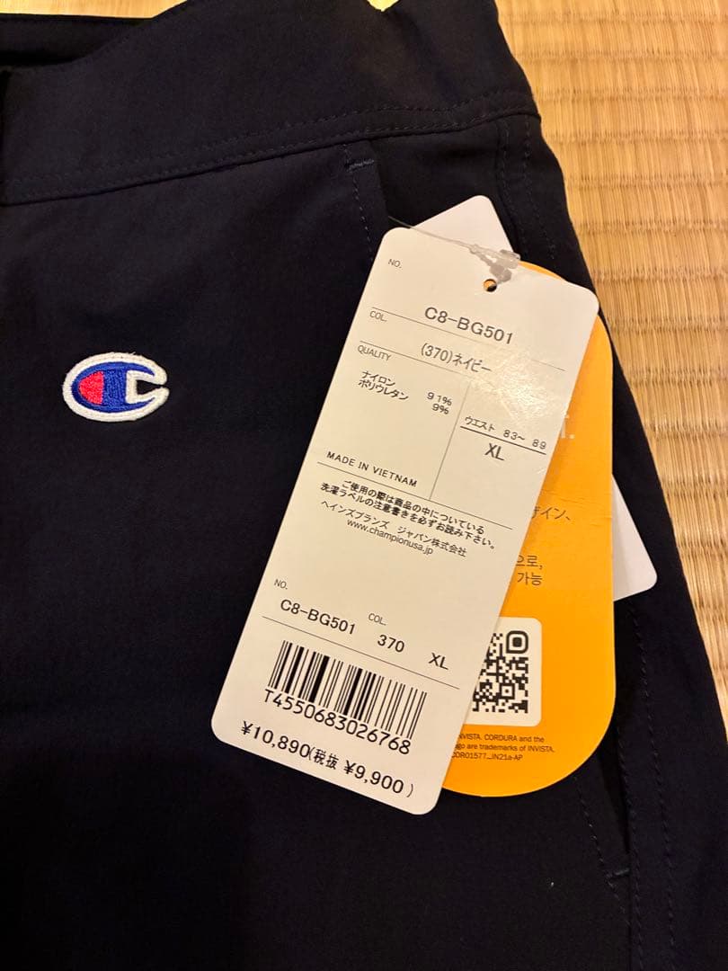 Champion 速乾 ショートスリーブモックネックシャツ、ショートパンツセット