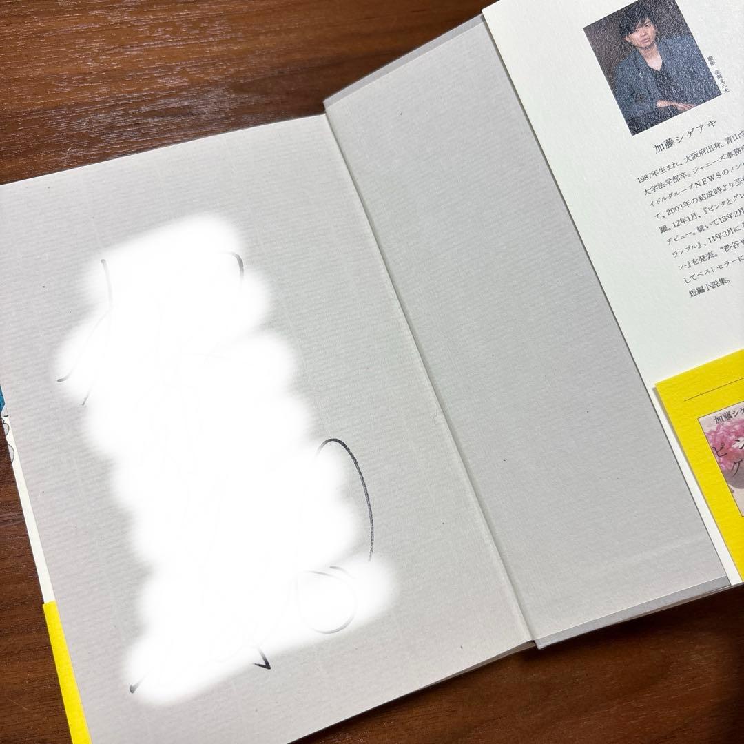 NEWS 加藤シゲアキ 直筆サイン入り「傘をもたない蟻たちは」