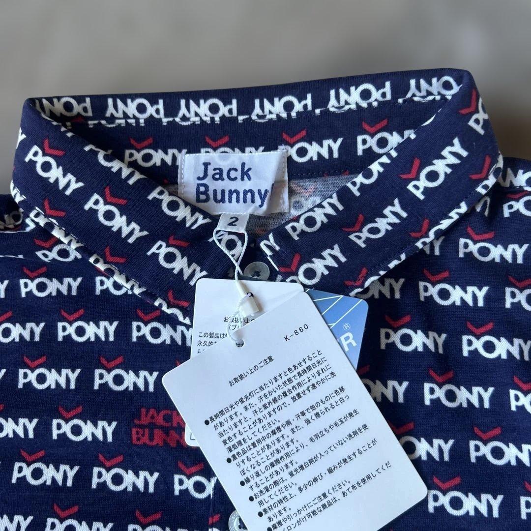 Jack Bunny PONY ゴルフシャツ サイズ2 ネイビー
