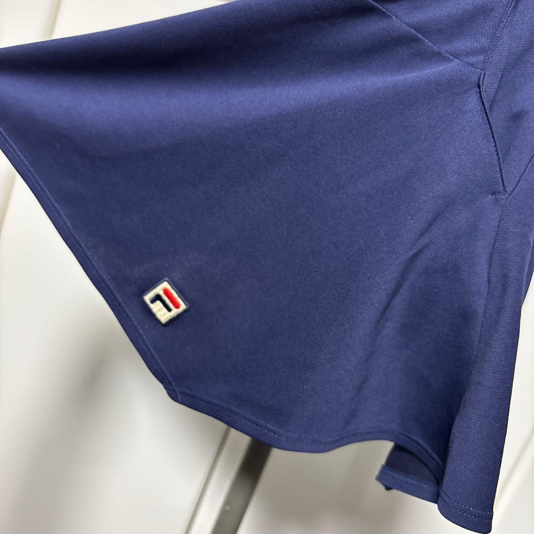 FILA ネイビー フリル付き半袖ウェア　セットアップ
