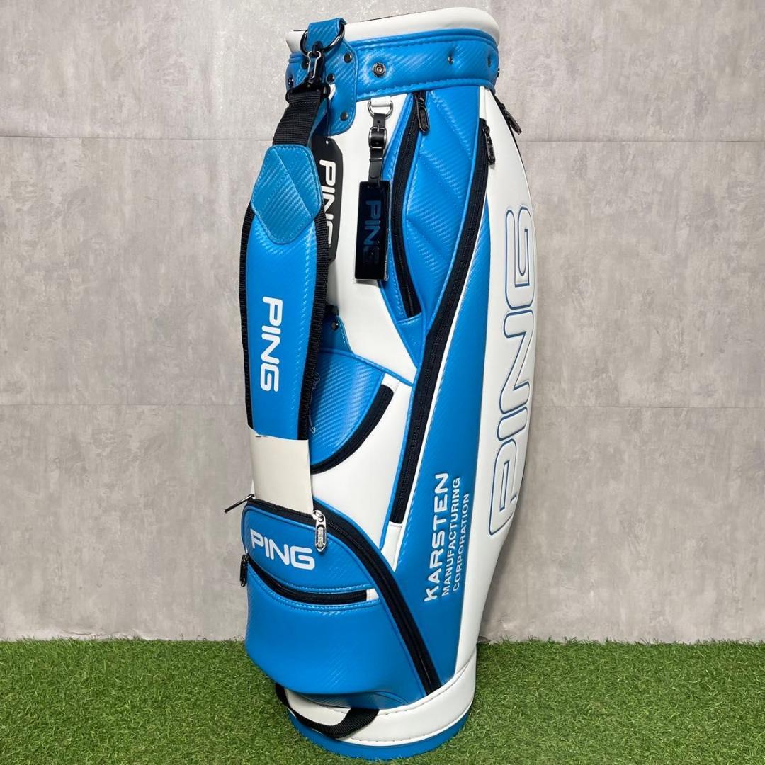 【新品】PING ピン キャディバッグ ゴルフバッグ ブルー ホワイト 青 人気