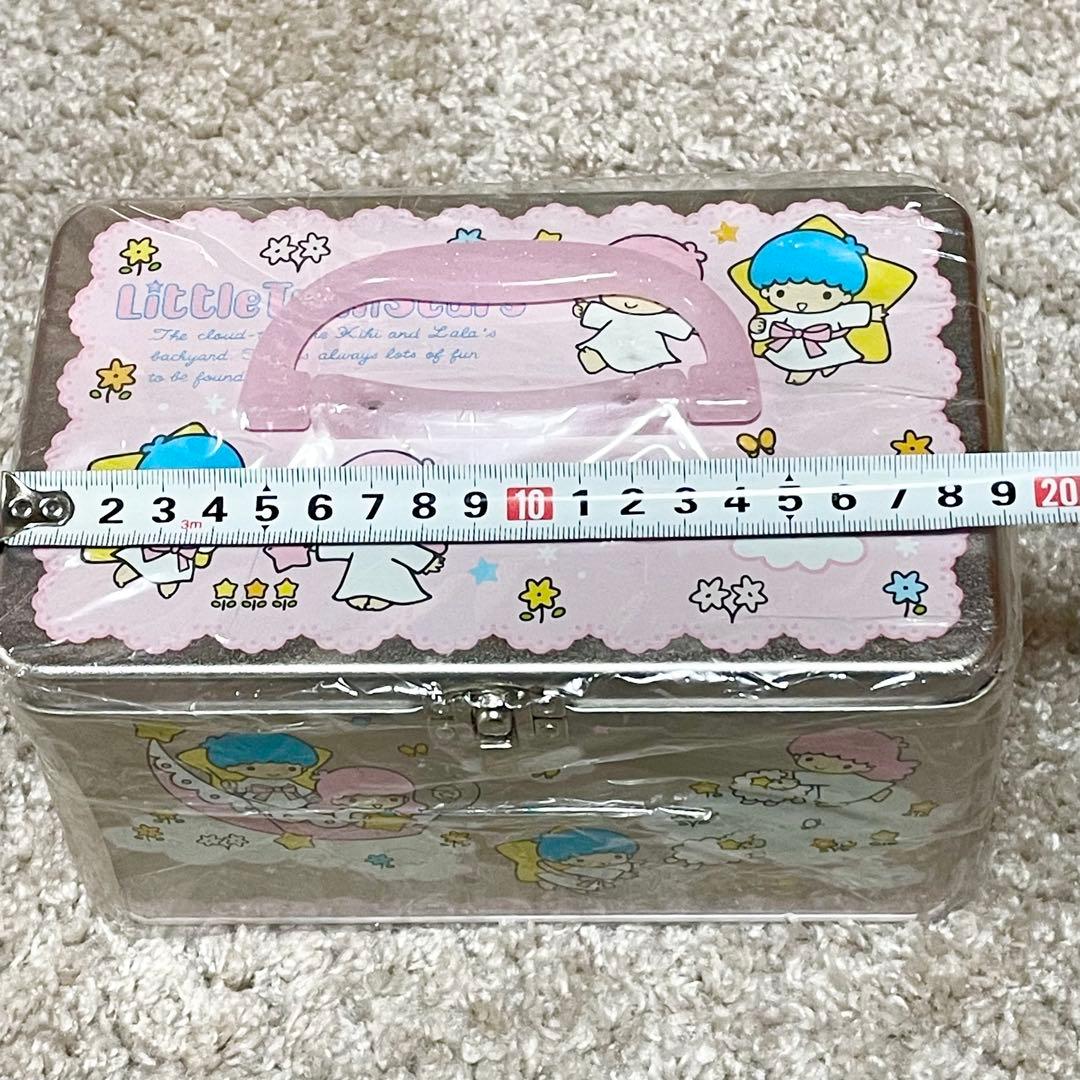 【未開封】リトルツインスターズ　キキララ　トランク型 取っ手付き缶　ケース　缶