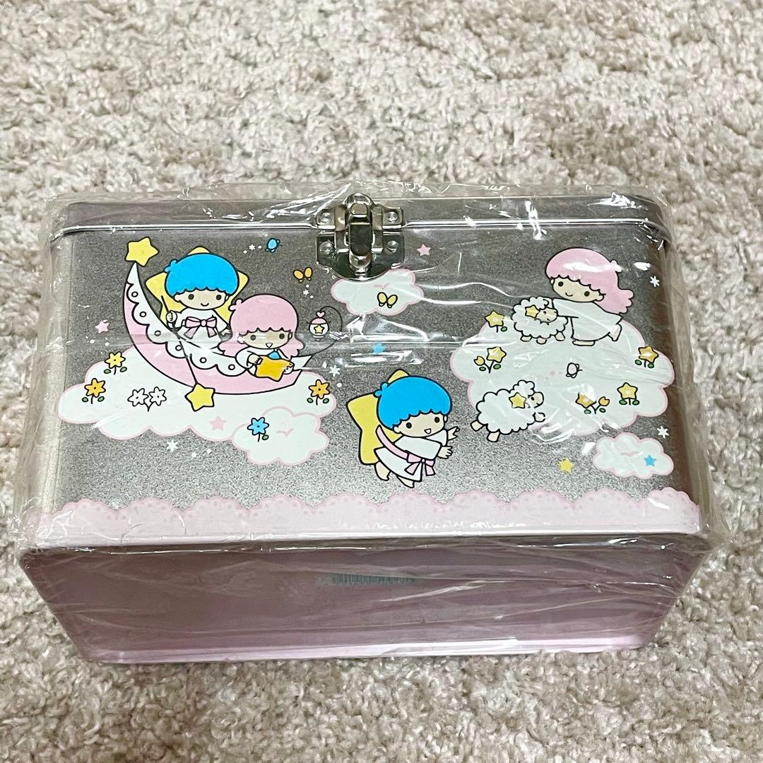 【未開封】リトルツインスターズ　キキララ　トランク型 取っ手付き缶　ケース　缶
