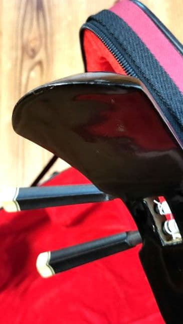ビンテージ三線、本革1枚張り、真壁型、美音