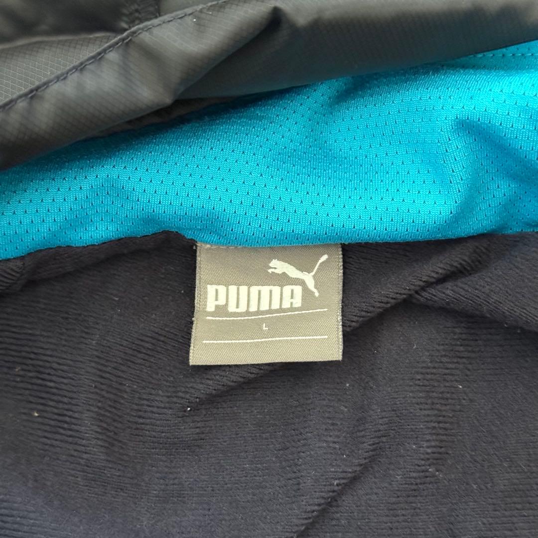 美品 PUMA サッカー 裏起毛 ピステ・ウィンドブレーカー 上下セット L