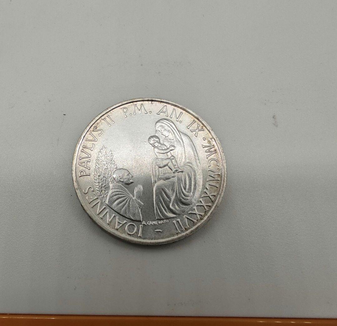 バチカン市国　1000リラ銀貨　14.6g