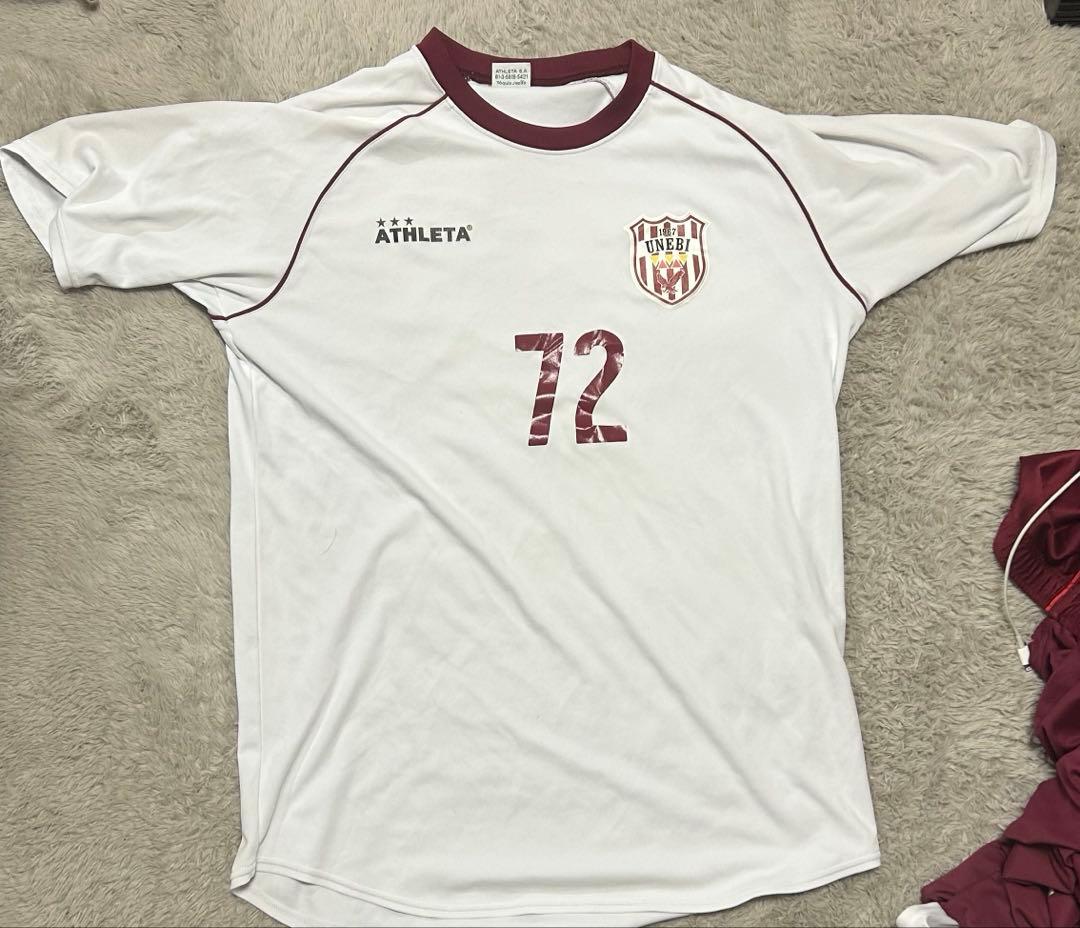 畝傍高校サッカー部ユニフォーム 上下 ホームアウェイ2セット ATHLETA