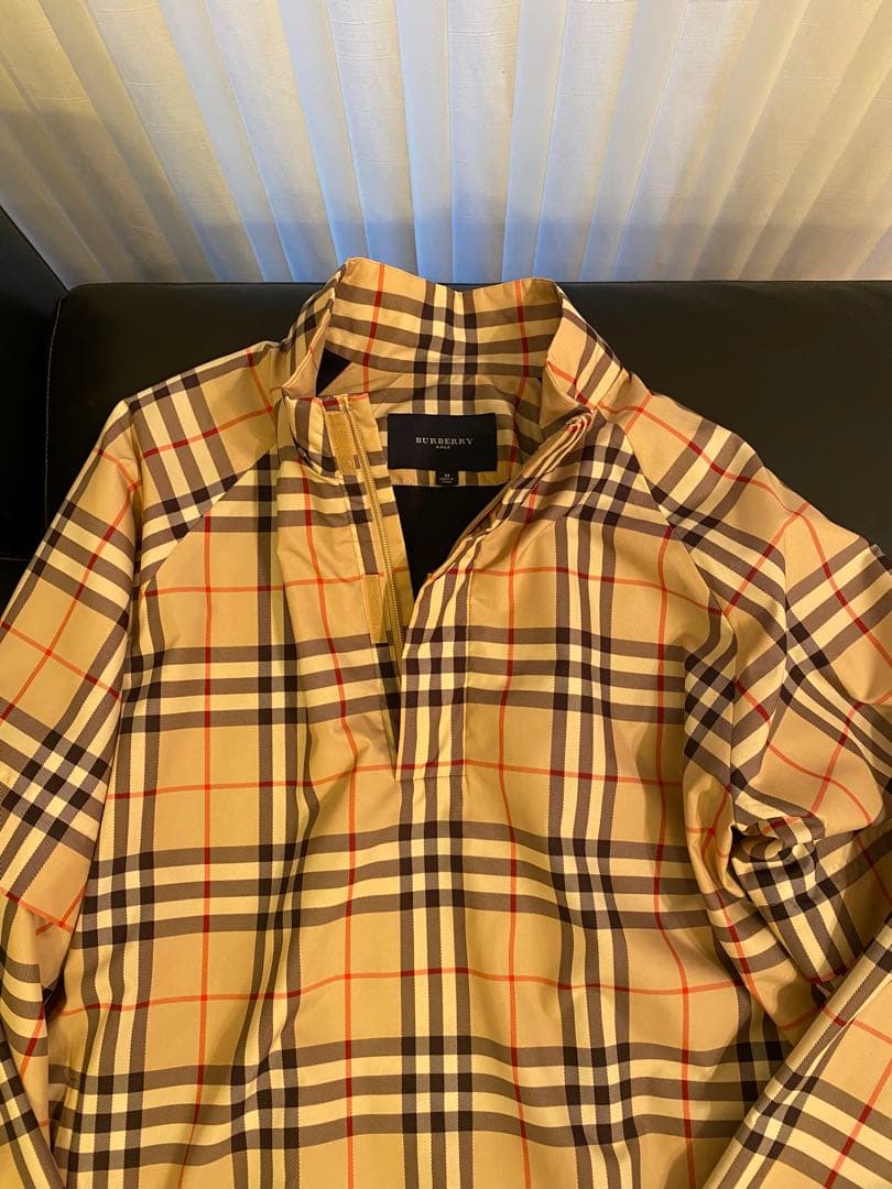 Burberry ゴルフチェック柄 ハーフジップジャケット