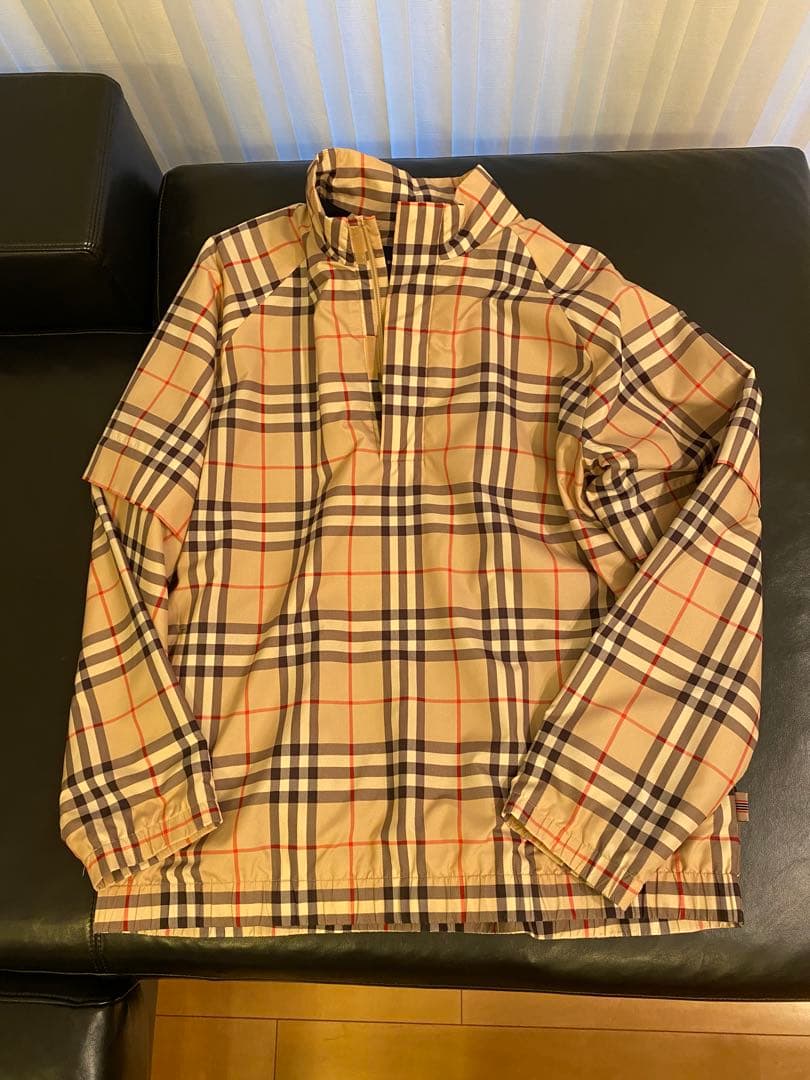 Burberry ゴルフチェック柄 ハーフジップジャケット