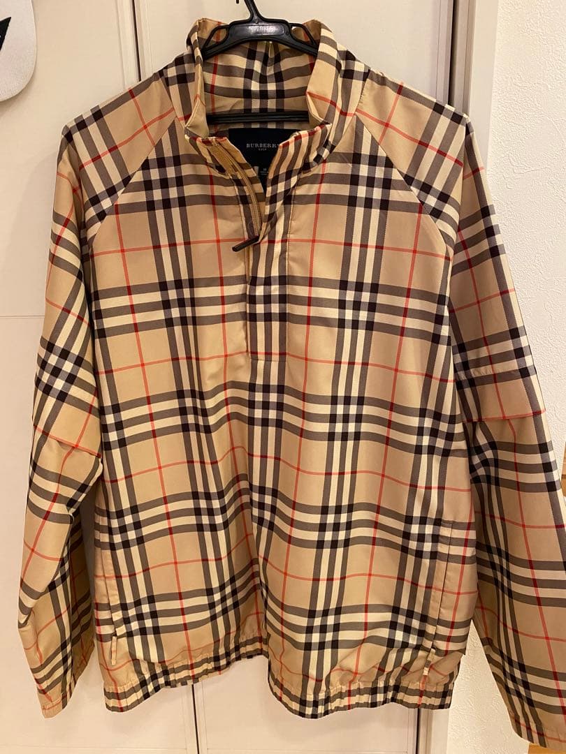Burberry ゴルフチェック柄 ハーフジップジャケット