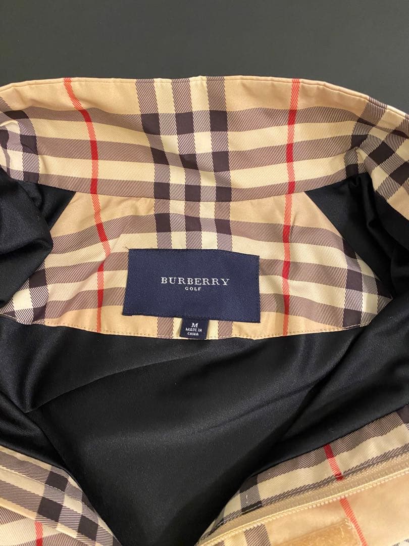 Burberry ゴルフチェック柄 ハーフジップジャケット