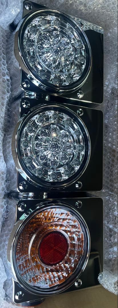LEDコンビテールランプ 丸型吊り下げタイプ3連 クリア 左右セット