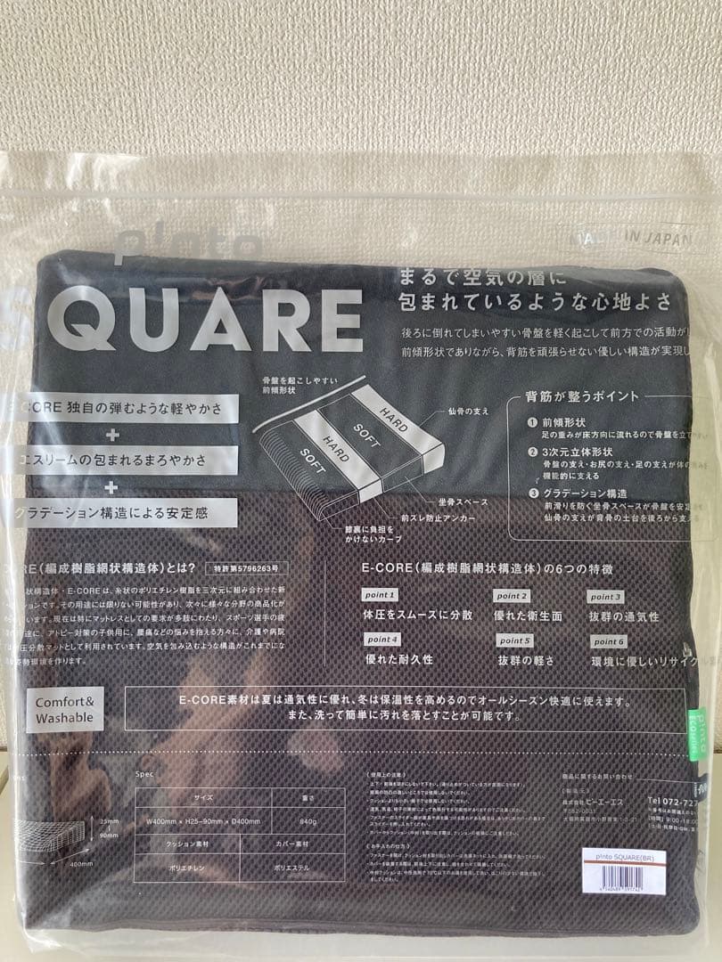 pinto SQUARE（ピント スクエア）クッション２枚セット