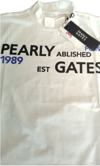 ✩新品タグ付✩ PEARLYGATES 半袖モックネックホワイト サイズ4M相当