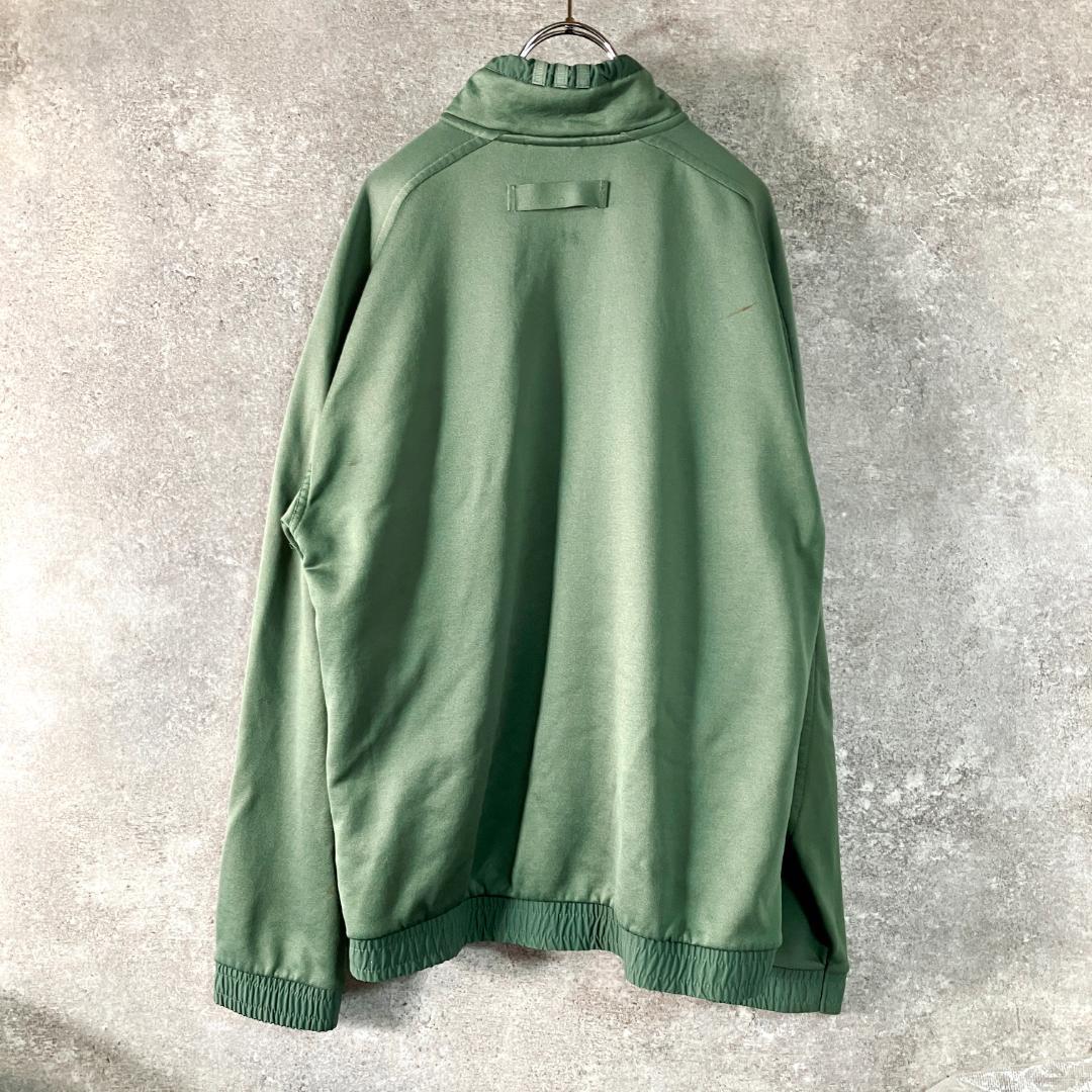 adidas　トラックジャケット　ジャージ　長袖　グリーン　ロゴ　ジップアップ