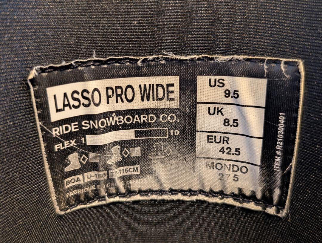スノーボード RIDE Lasso Pro Wide 27.5