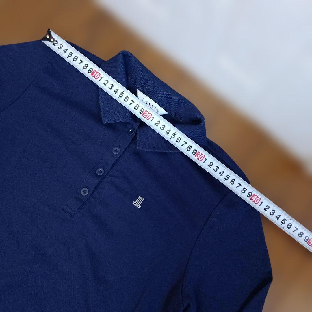 LANVIN SPORT 長袖ポロシャツ レディースサイズ　LL（42）紺