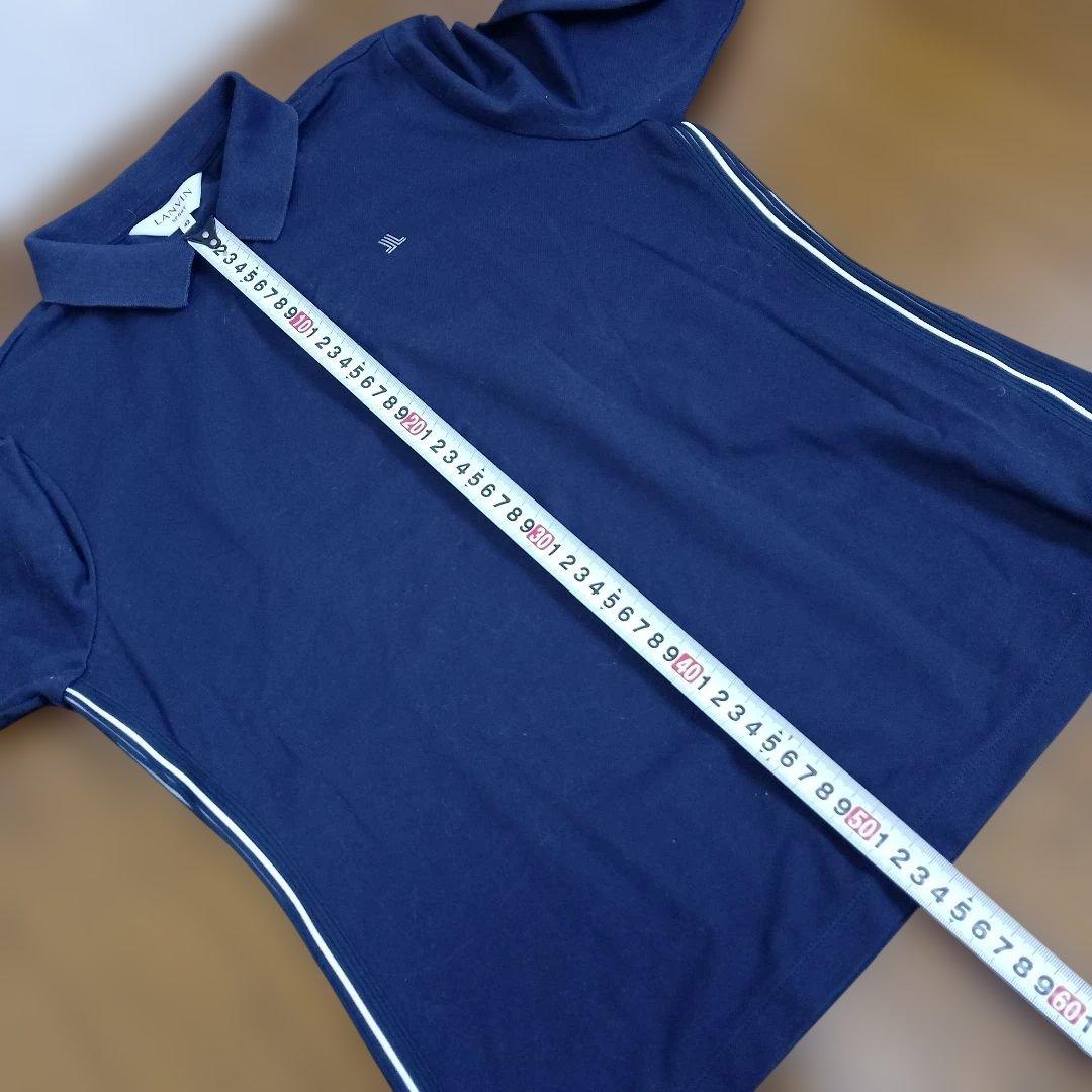LANVIN SPORT 長袖ポロシャツ レディースサイズ　LL（42）紺