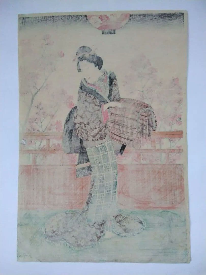 浮世絵 見立　源氏　花の宴　広重　３枚続