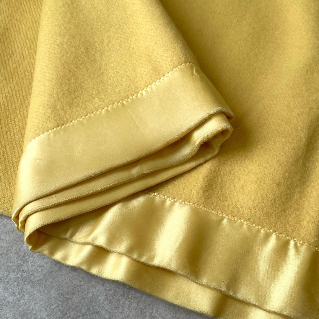 50s St.Marys ウールブランケット 黄色 イエロー ヴィンテージ