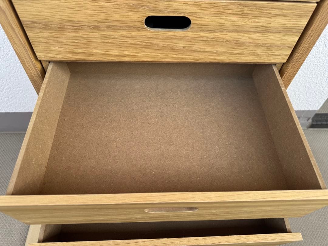 3点セット 無印良品 スタッキングシェルフ 引出し チェスト 4段/2段オーク材