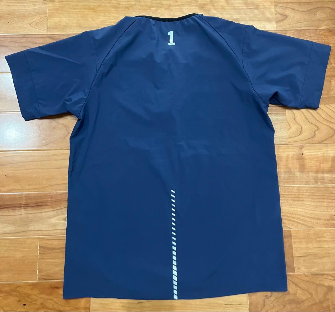 アシックス　ベースボールウェア　Sサイズ　美品　ハーフジップ 半袖　練習着
