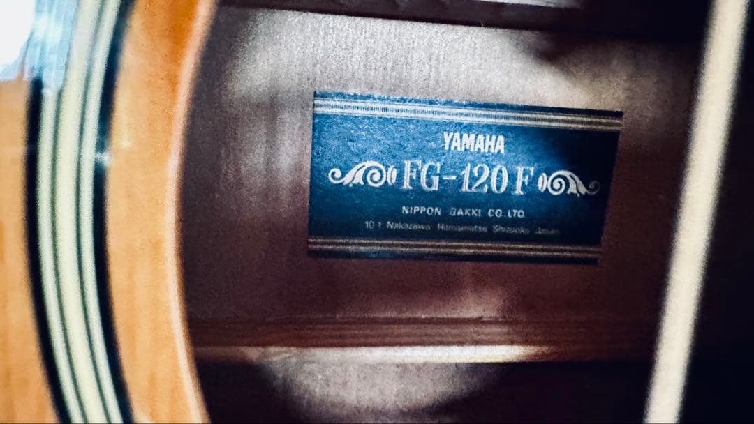 ◾️1975年ヤマハFG-120F 希少の黒ラベル 50年前のジャパンヴィンテージ