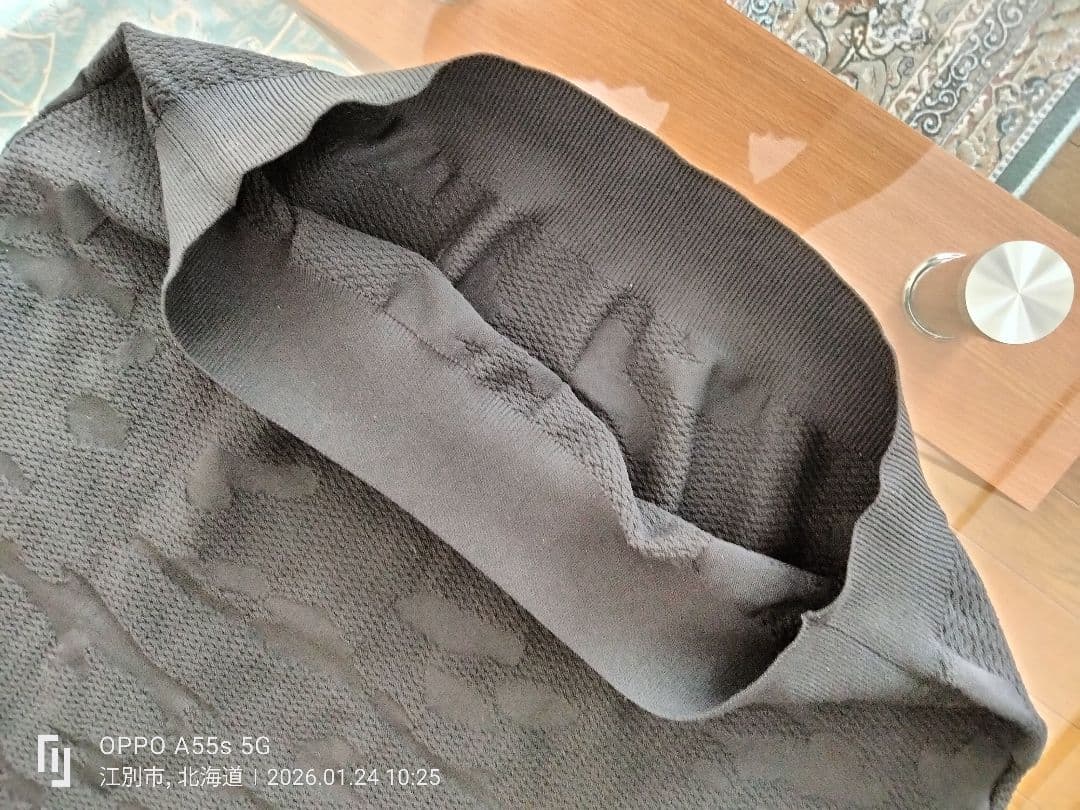 【美品】キャロウェイ メンズカモフラ柄ブラックカラーニットセーター（Lサイズ）