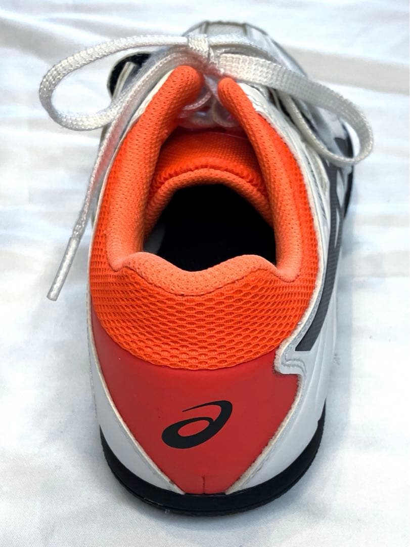 美品⭐️ASICS アシックス　円盤・砲丸投げ用シューズ　白/オレンジ25.0cm
