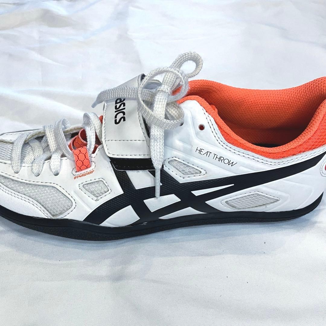 美品⭐️ASICS アシックス　円盤・砲丸投げ用シューズ　白/オレンジ25.0cm
