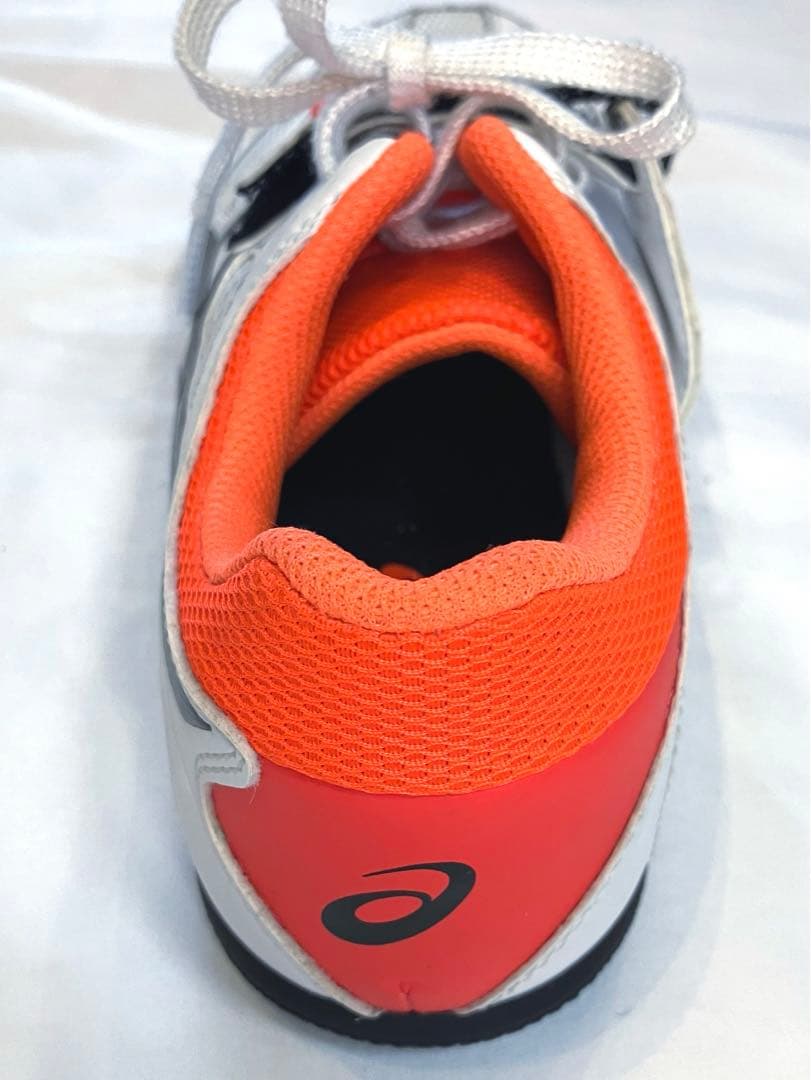 美品⭐️ASICS アシックス　円盤・砲丸投げ用シューズ　白/オレンジ25.0cm