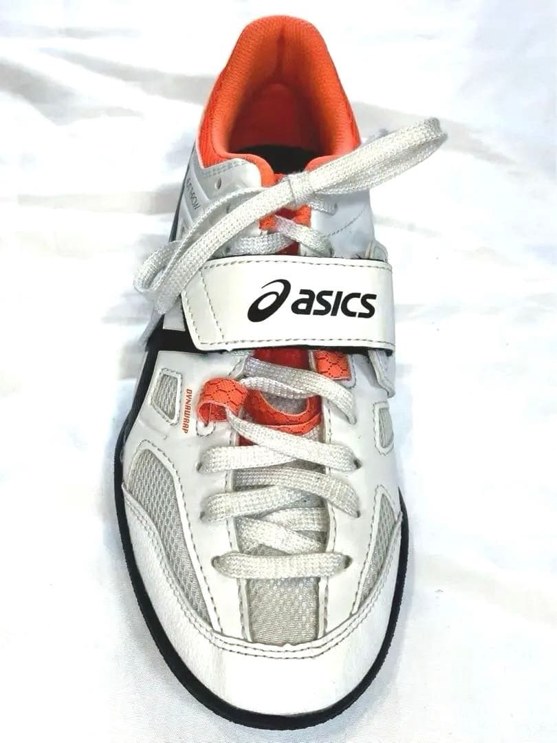 美品⭐️ASICS アシックス　円盤・砲丸投げ用シューズ　白/オレンジ25.0cm