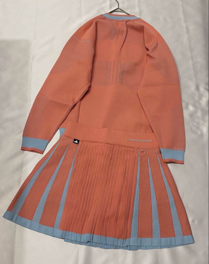 新品adidasゴルフPRIMERKNIT ニットプリーツスカートセット　セール