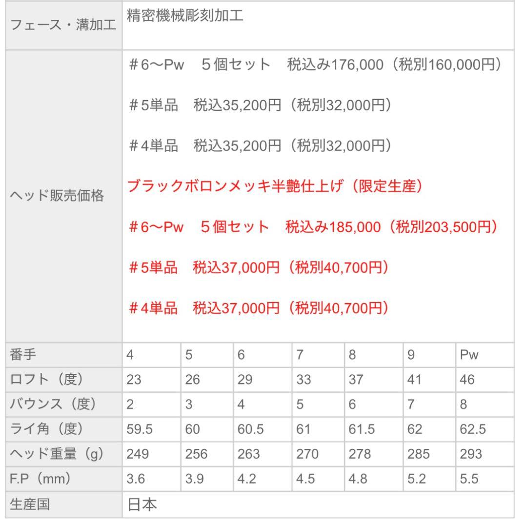 THREE LUCH スリーラック TL-215MB アイアン6本セット