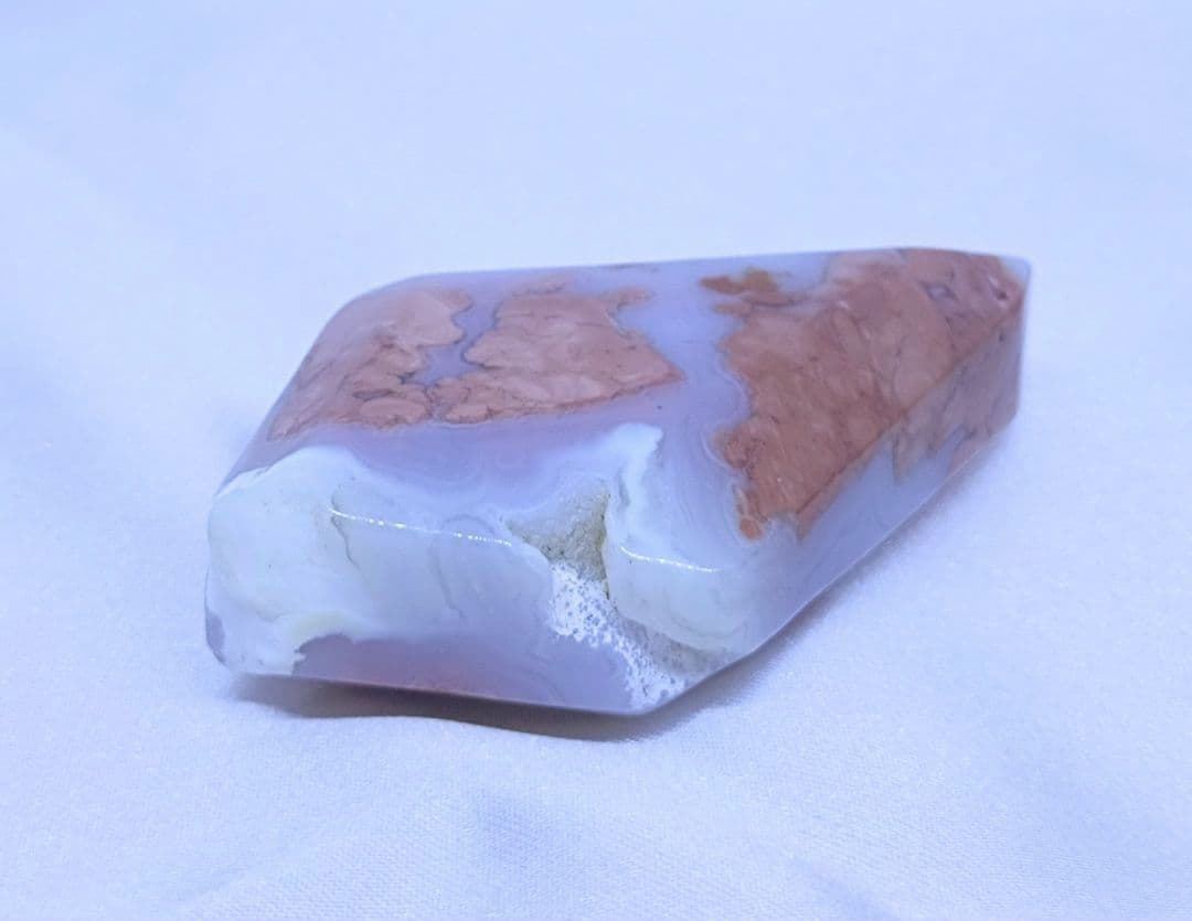ピンク めのう　ひし形　タワー （四角柱）　お買い得 四点 セット　アゲート